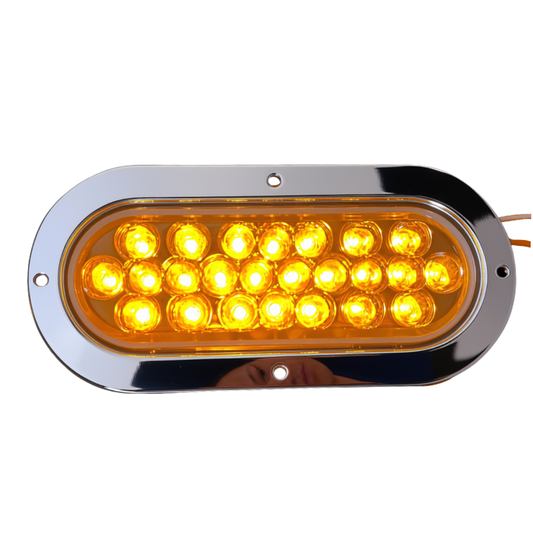 Oval Clear/Amber LED Light With Chrome Bezel & Connector Included