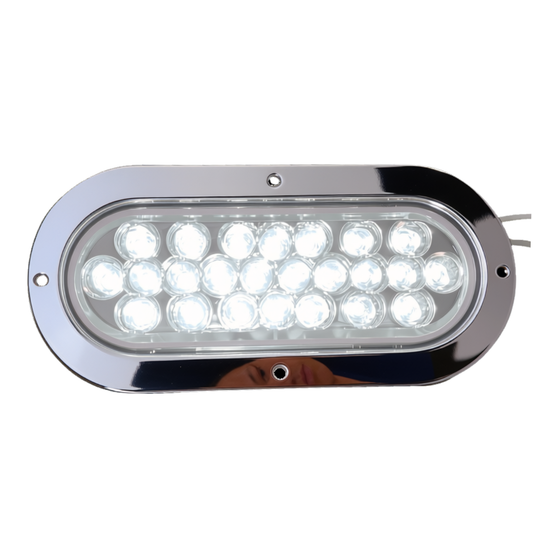 Oval Clear/White LED With Chrome Bezel & Connector Included