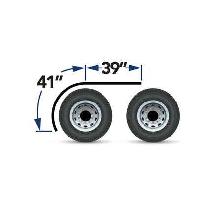 Half Fenders 80" Straight DropRolled Edge 14 Gauge Stainless Steel