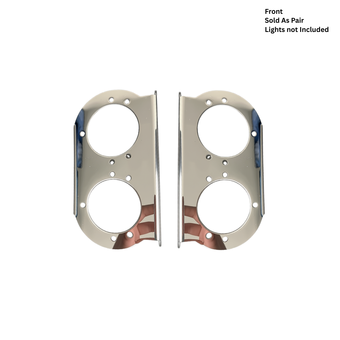 Light bracket with 2 watermelon light holes stainless steel