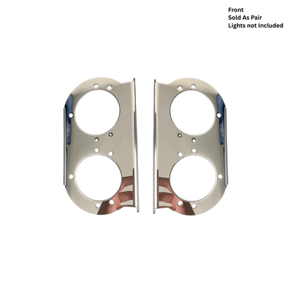 Light bracket with 2 watermelon light holes stainless steel