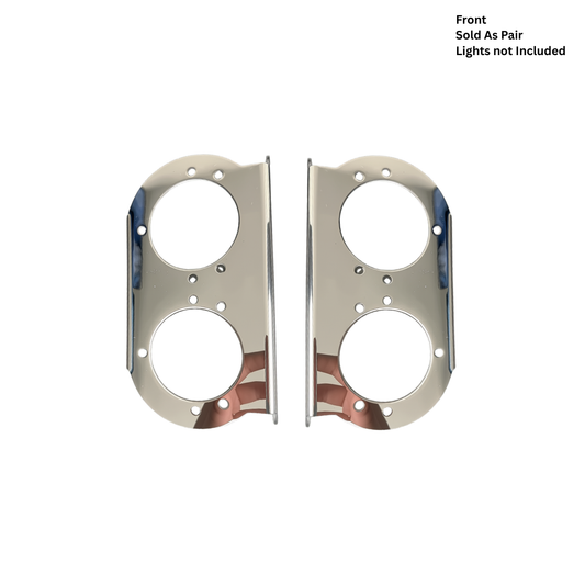 Light bracket with 2 watermelon light holes stainless steel