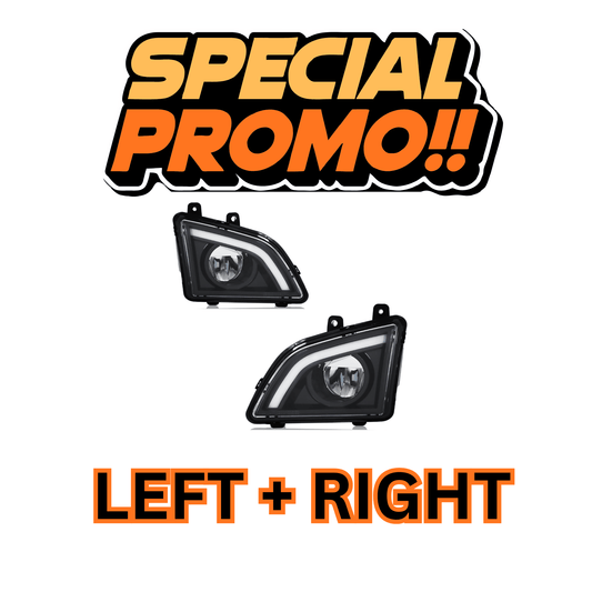 VOLVO VNL LED FOGLIGHT BLACK BUNDLE SOLD AS PAIR LEFT+RIGHT