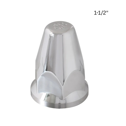 Complete Chrome Axle Cover Kit with 1-1/2 Lug Nut Covers SET ROUND PUSH