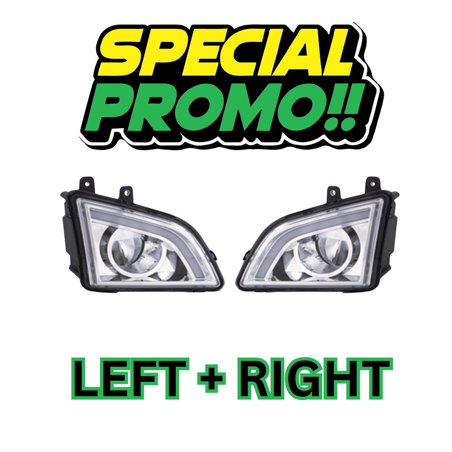 VOLVO VNL LED FOGLIGHT WHITE PAIR LEFT + RIGHT