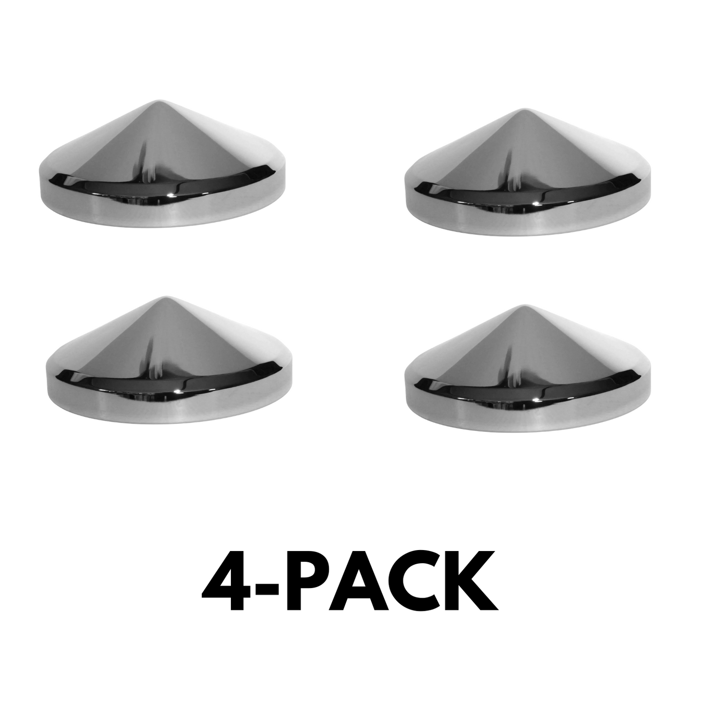 CHROME ABS PLASTIC REPLACEMENT 4 PACK PLASTIC REAR HUBCAP