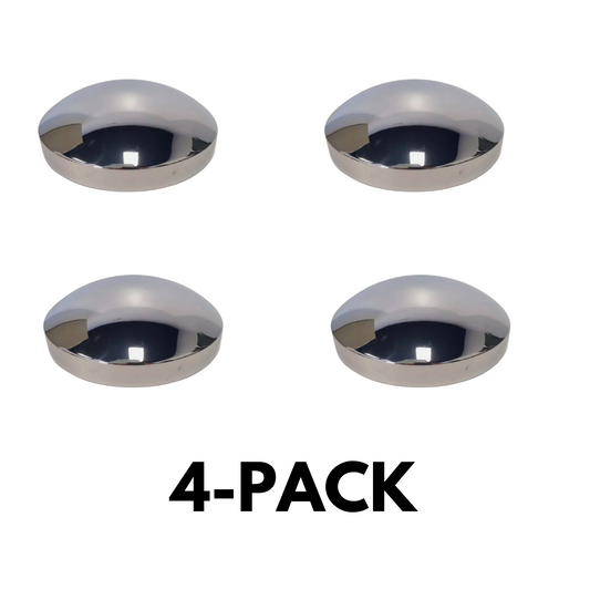 CHROME ABS PLASTIC REPLACEMENT 4 PACK PLASTIC REAR HUBCAP