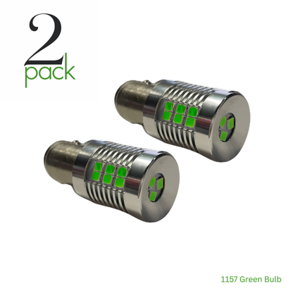 1157 LED BULB Green (2 Pack)