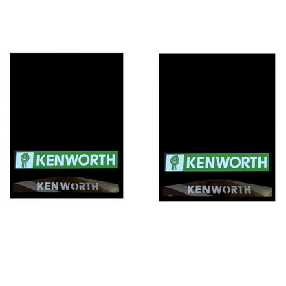 KENWORTH LOGO SET OF MUD FLAPS 24"x34" WITH SET OF KENWORTH MUDFLAP WEIGHTS