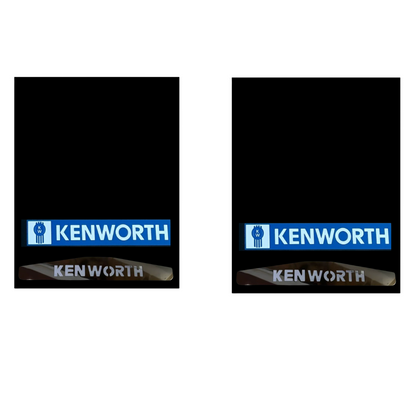 KENWORTH LOGO SET OF MUD FLAPS 24"x34" WITH SET OF KENWORTH MUDFLAP WEIGHTS