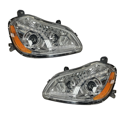 KENWORTH T680 HEADLAIGHT OPTICAL WITH LIGHT BAR IN CHROME