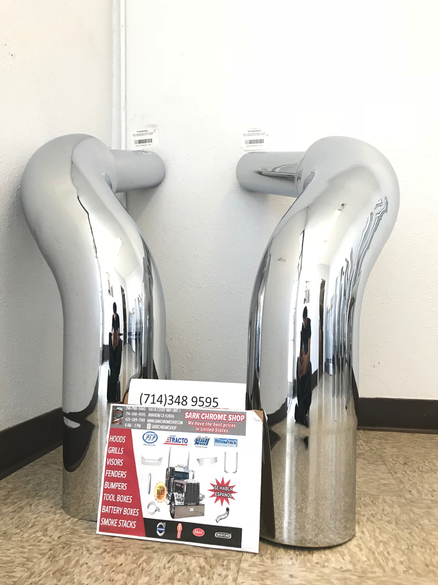 Premium Kenworth 45° Elbow Exhaust Set
