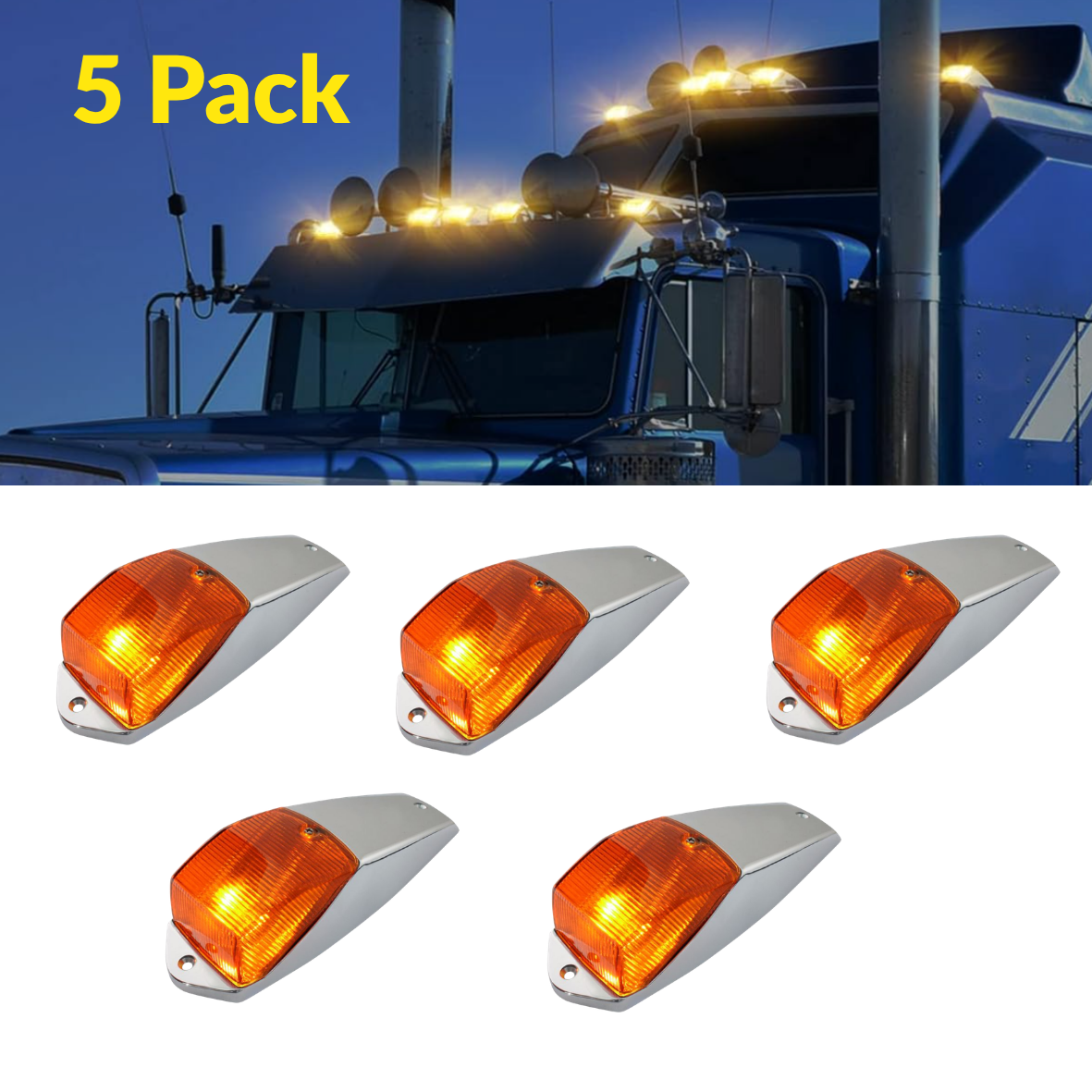 G-5000 Cab LED Light (Amber) 5 PACK