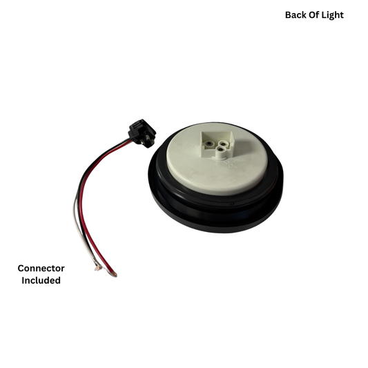 4" Round GLO Turn Signal LED Light W/ Grommet (Red/Red)