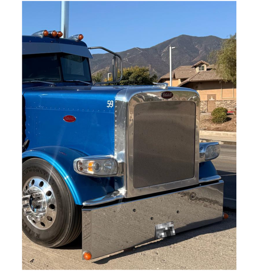 Peterbilt & W990, 365,567,388,389 Classic Bumper Miter Style ** 304 Stainless Steel Without Pulling Holes