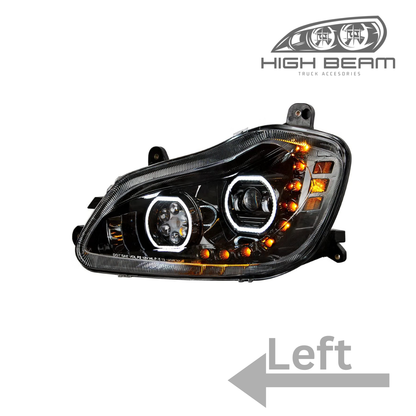 Kenworth T680 Headlight Full LED 2013-2021,Available in Chrome or Black Housing