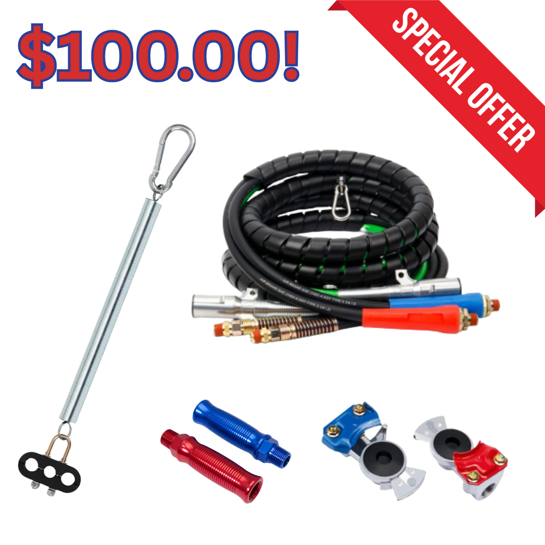 Hose Kit with FREE Glad Hand, Glad Handles, 25" Single Tender