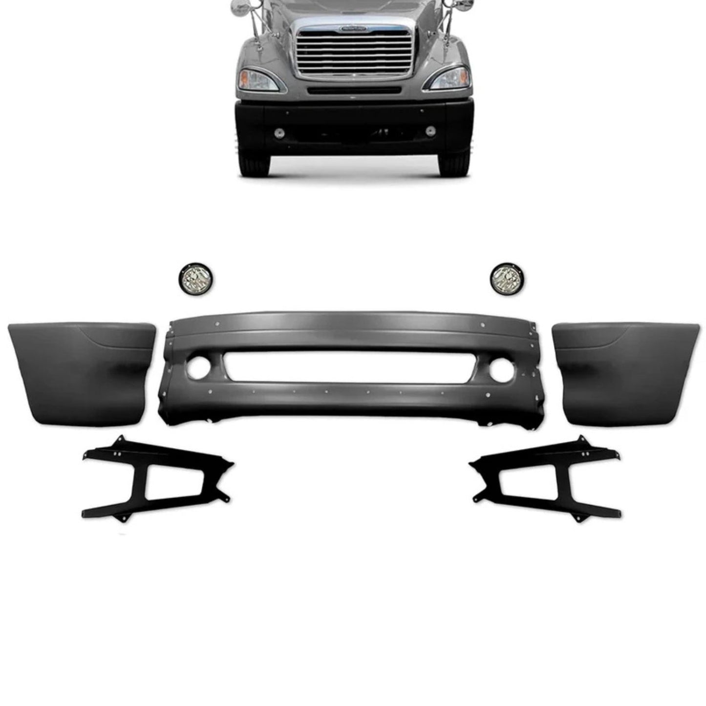 COLUMBIA BUMPER BLACK PLASTIC FREE FOGLIGHTS WITH COMPLETE BUMPER PURCHASE