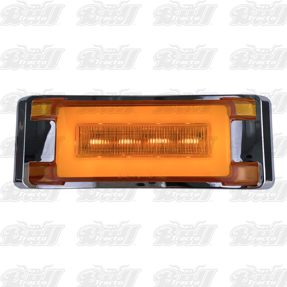 Amber LED Clearance Marker Light W/ Chrome Bezel