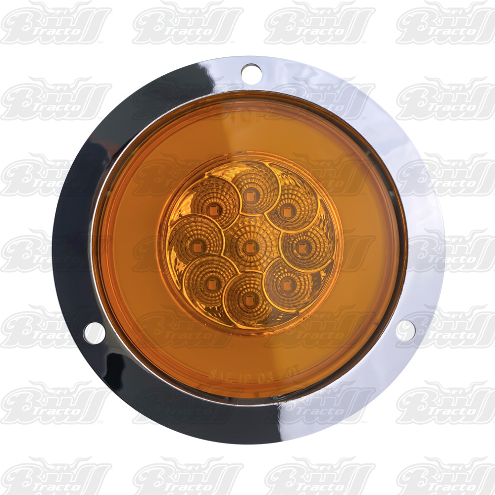 4" Flange- Mounted GLO Turn Signal LED Light (Amber/ Amber) (2 PC PACK )