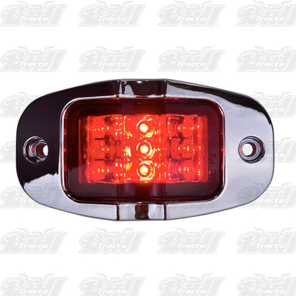 Red Marker Clearance Light w/Chrome Bezel