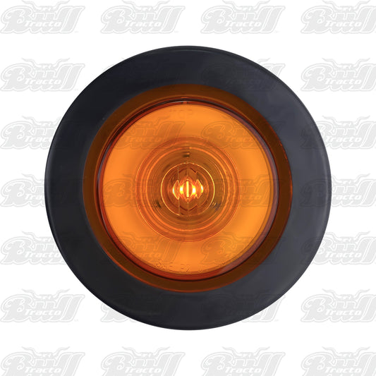 LED 2.5"  Amber Round Clearance Marker Lights w/grommet & plug