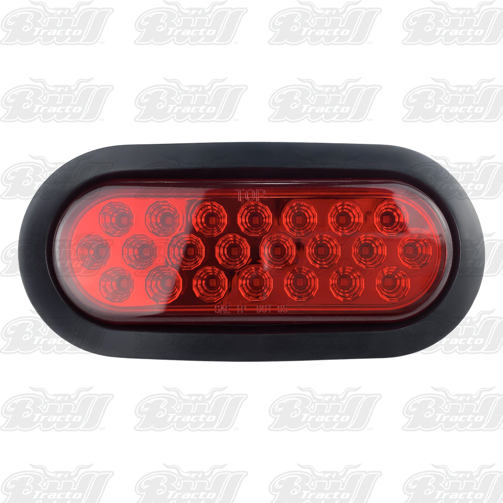 Oval Pearl 24 LED Light in Red W/ Rubber (2 PC PACK)