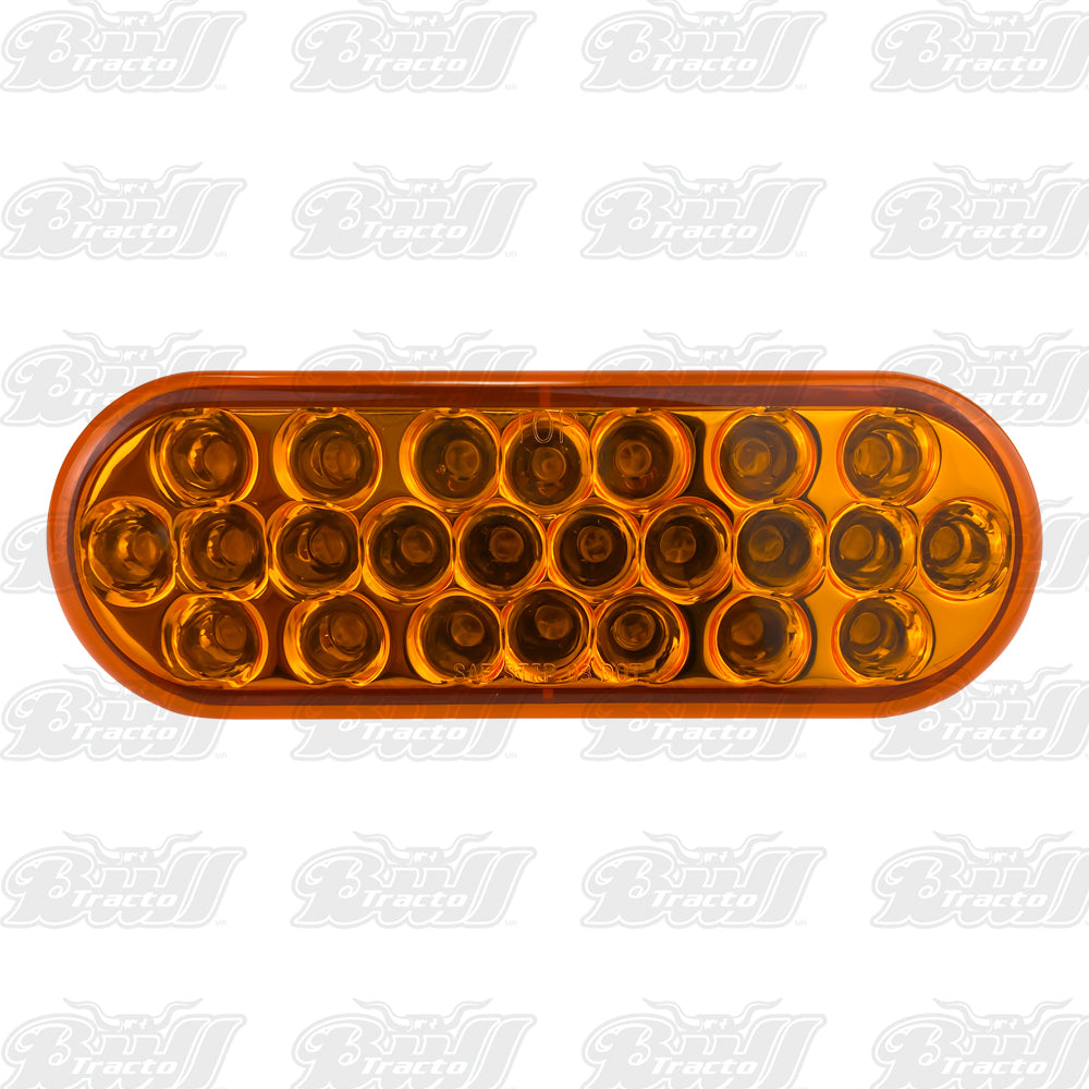 Oval Pearl LED Light in Amber W/O Frame