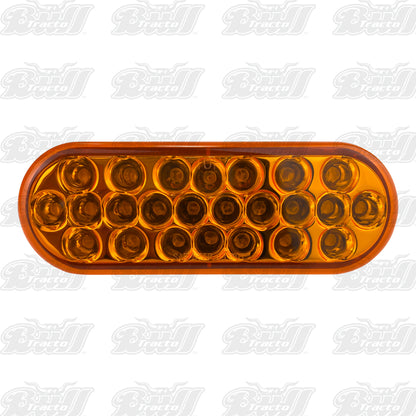 Oval Pearl LED Light in Amber W/O Frame