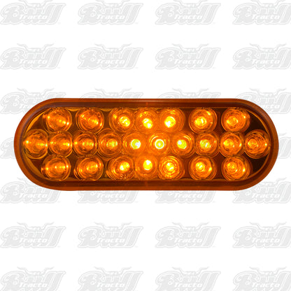 Oval Pearl LED Light in Amber W/O Frame