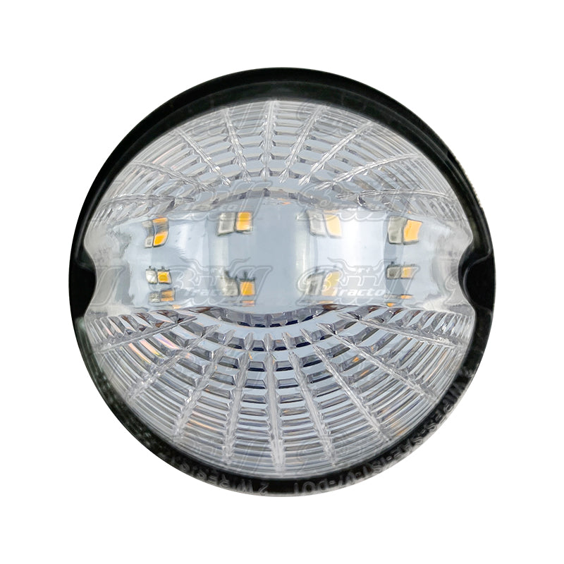 Watermelon Dual Revolution Amber/Blue Clear Lens LED