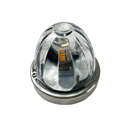CLEAR GLASS WATERMELON WITH AMBER 1157 BULB INCLUDED