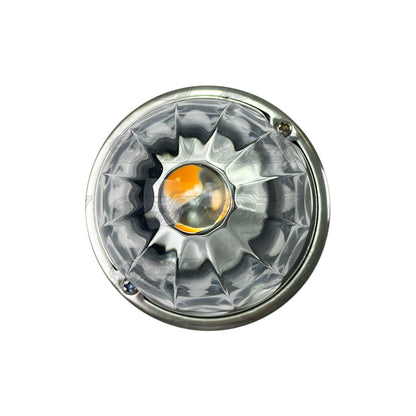 CLEAR GLASS WATERMELON WITH AMBER 1157 BULB INCLUDED