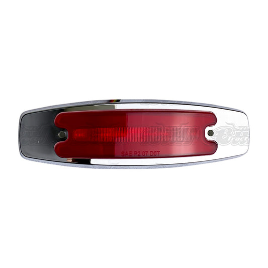 RED LENS LIGHT WITH BEZEL, WITH STROBES
