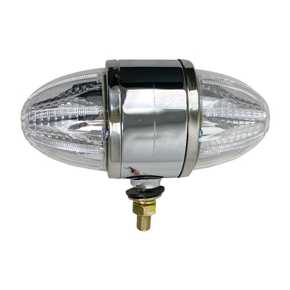 Double Watermelon Clear Lens LED Light with Pedestal RED/AMBER