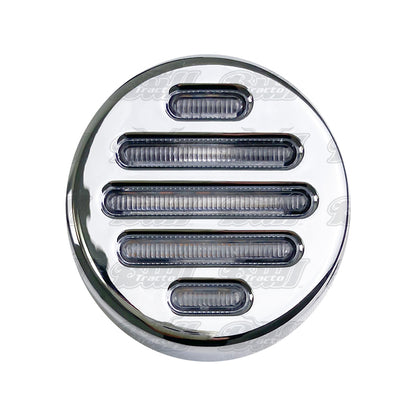 CLEAR LENS 2" LED FLATLINE MARKER LIGHT AMBER+GREEN, NORMAL