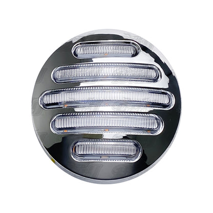 2.5" CLEAR LENS FLATLINE LED LIGHT AMBER+BLUE, NORMAL 12V