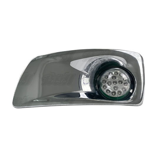 T660 Watermelon LED Fog Light w/Flange Clear Lens AMBER+GREEN