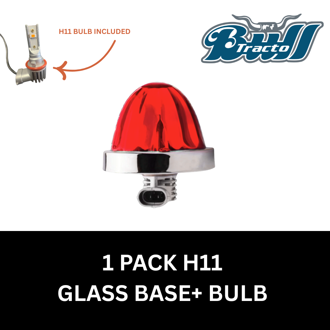 H11 BASE + BULB (Sold AS A SET) 1400 lumens Available in RED/RED & AMBER/AMBER