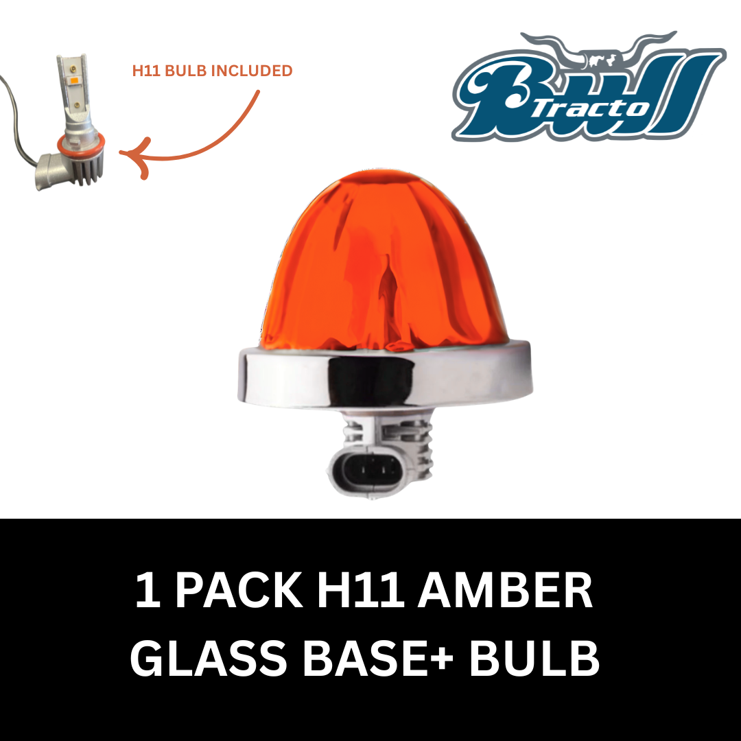 H11 BASE + BULB (Sold AS A SET) 1400 lumens Available in RED/RED & AMBER/AMBER