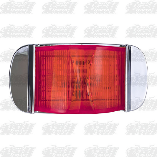 RED Side Markers Light in Chrome Bezel