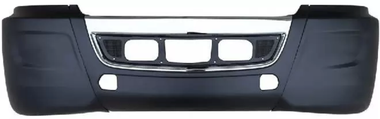 INTERNATIONAL LT BUMPER COMPLETE CHROME WITH CHROME CENTER 2017+