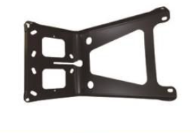 Front Bumper Bracket Black Aluminum (Fit: 2007-2017 Freightliner Cascadia)