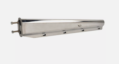MUD FLAP HANGER W/ REFLECTIVE-TAPE CHROME 30" HEAVY DUTY SPRING-LOADED