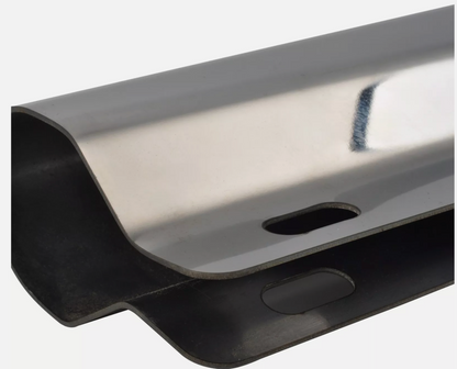 MUD FLAP HANGER W/ REFLECTIVE-TAPE CHROME 30" HEAVY DUTY SPRING-LOADED