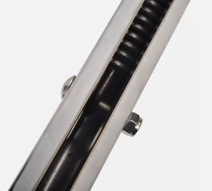 MUD FLAP HANGER W/ REFLECTIVE-TAPE CHROME 30" HEAVY DUTY SPRING-LOADED