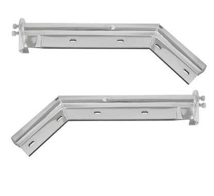 ANGLED MUD FLAP HANGER CHROME 30" HEAVY DUTY SPRING LOADED 45°