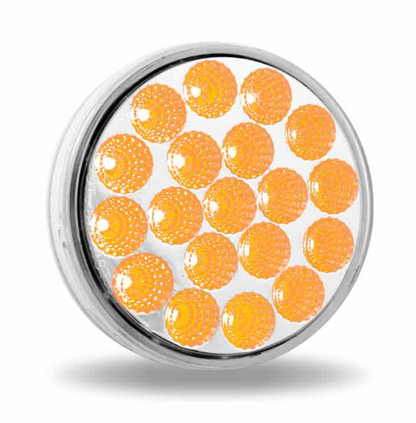 4" Round Clear Lens,LED Amber +Green Normal,Without plug ,Rubber