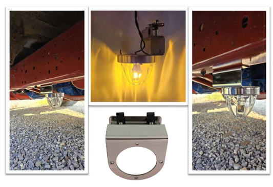 Stainless Universal Frame Bracket - 90°Angled Down with 1 WM Light Hole. Suitable for 1156/1157/3157 Kits