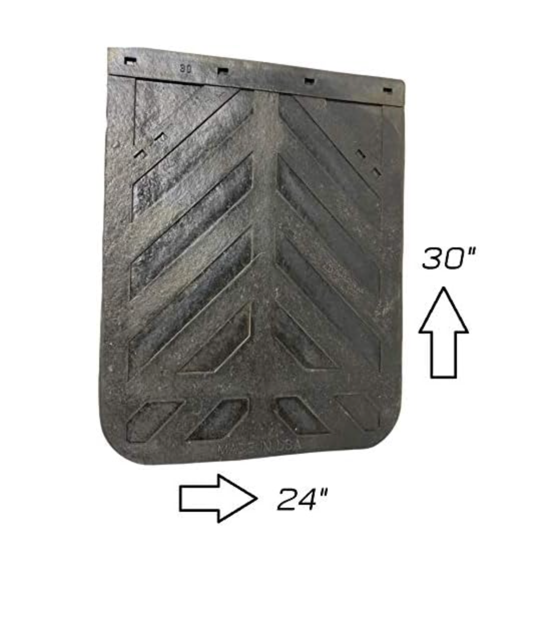 Semi Truck and Trailer Mud Flaps - Chevron 24" x 30" Heavy Duty Rubber (Sold individually)